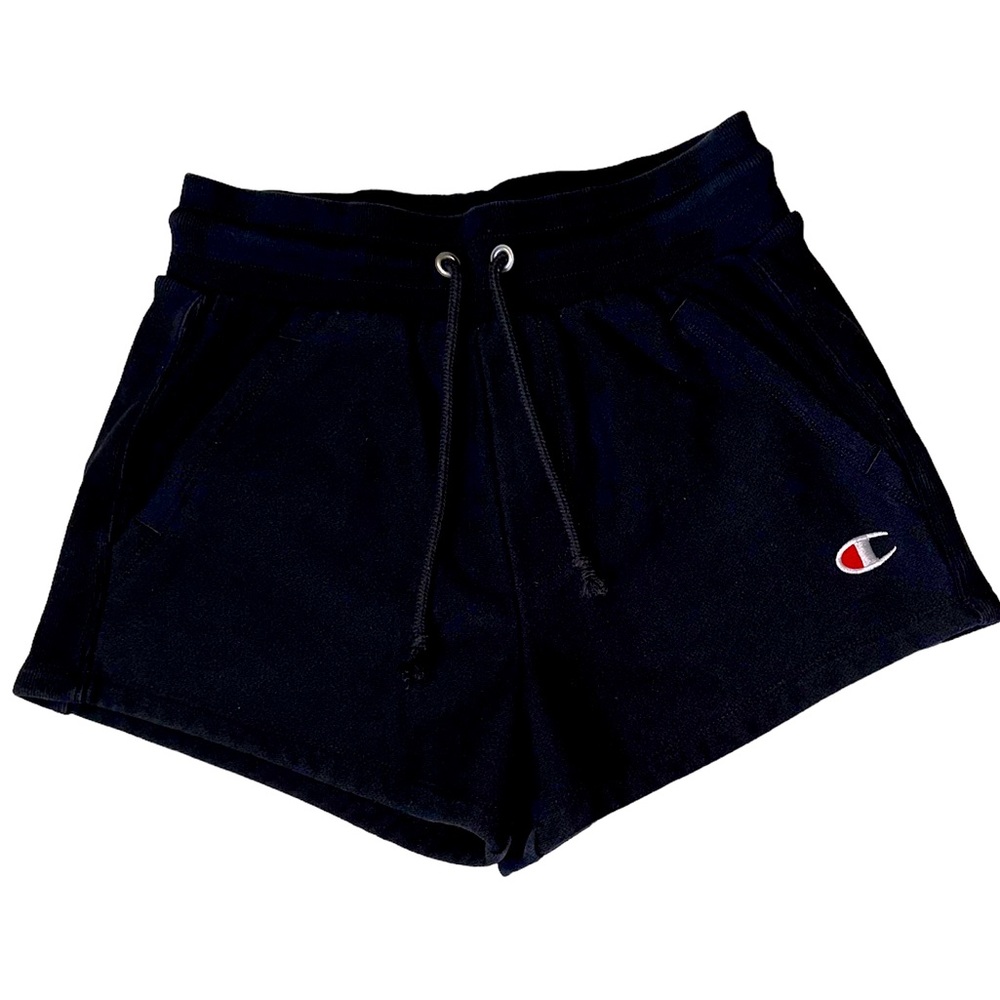 Champion black drawstring shorts, women small